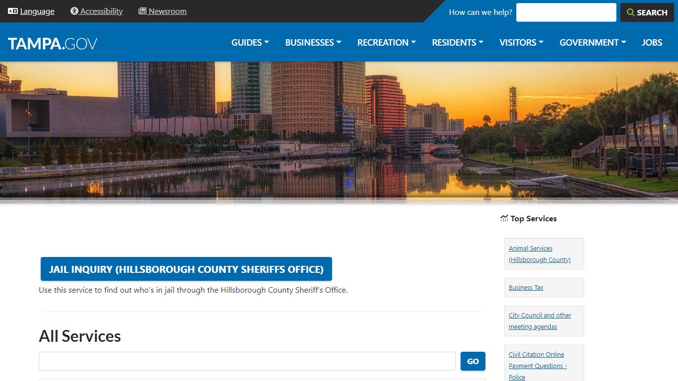 Jail Inquiry (Hillsborough County Sheriffs Office) | City of Tampa